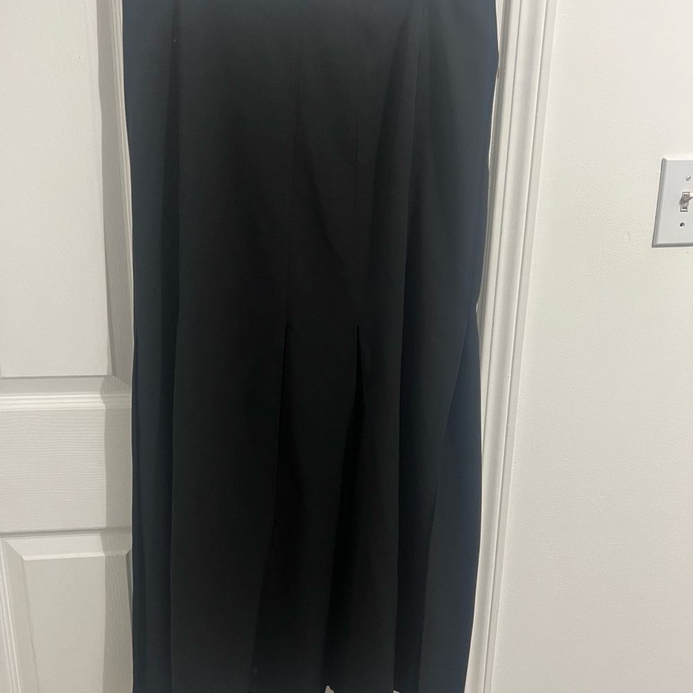 Black Pleated Maxi Pencil Skirt for Cocktail